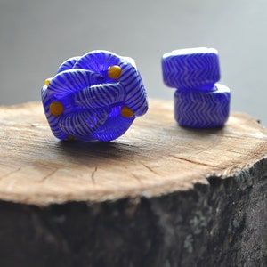 Blue Irish glass beads. Viking beads. Hiberno-norse beads. Reenactment beads. Lampwork set of glass beads. SCA. Replica of historical beads.