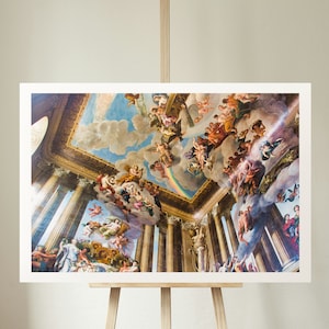 Hampton Court Palace Print, Italian Baroque Fresco, London Photography, Classical Wall Art Poster, Home Office Living Room Decor.