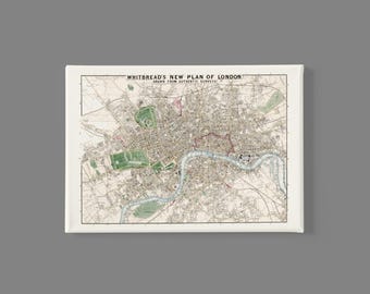 Vintage London Map Print: Whitbread's 1853 Antique Plan