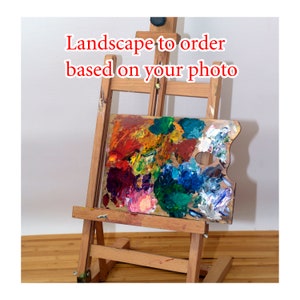 Original oil painting Colorful landscape on request by MilaludArt