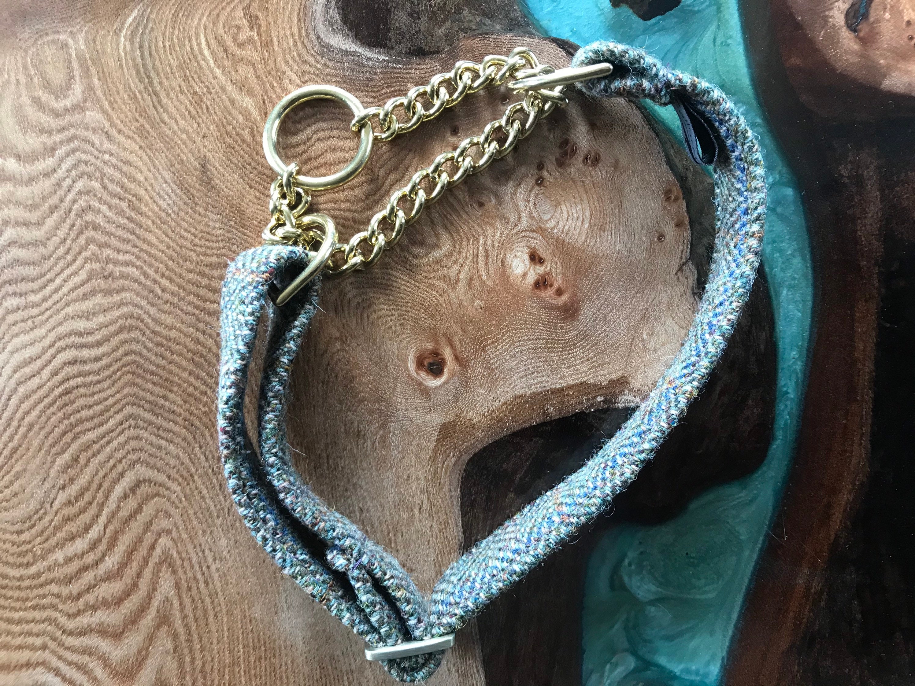 Half Check Collar and Lead Set Etsy UK