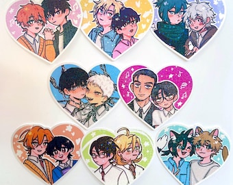 Yaoi Boys Love Holo Stickers