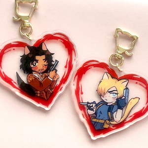 RE4 Kitty Leon Wolf Luis keychains