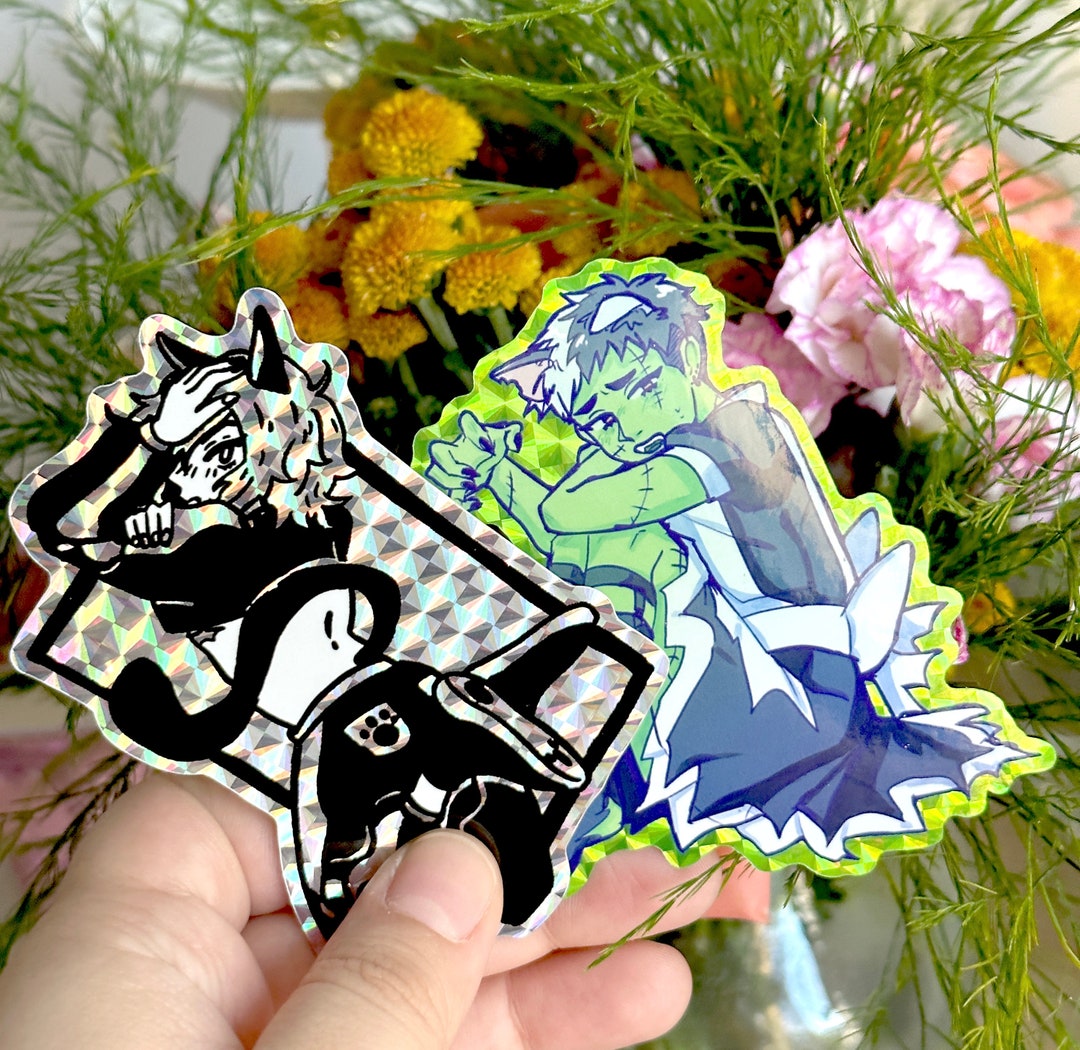 Catboy Prism Holo Stickers - Etsy