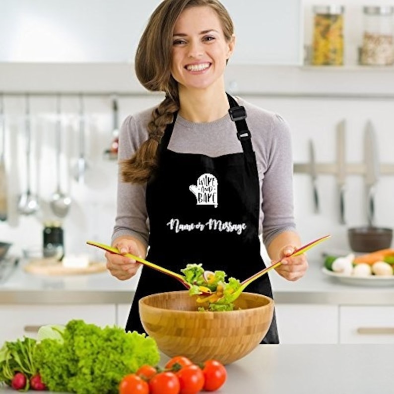 Wake and Bake personalized apron birthday gift mothers day gift gift for mom gift for women handmade mothers day personalized