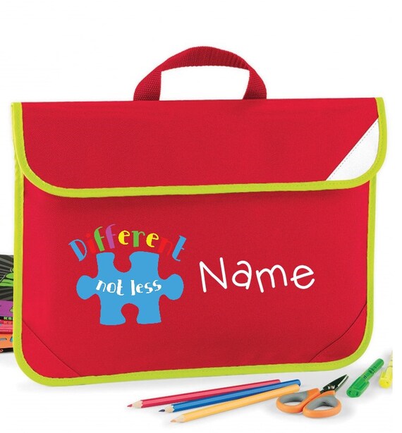 Autism Awareness Back to school kids personalized book bag