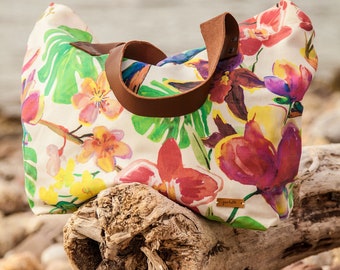 Beach bag Flowers