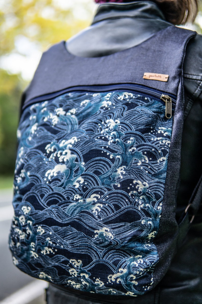 Decay backpack with Japanese wave cloth