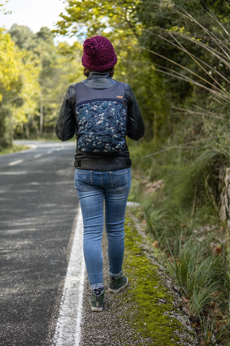 Decay backpack with Japanese wave cloth