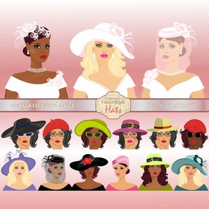 Glamour clip Fashion clip Woman clip Fashion hat clip Planner clipart Planner stickers African woman svg Planner girl Fashion advertising