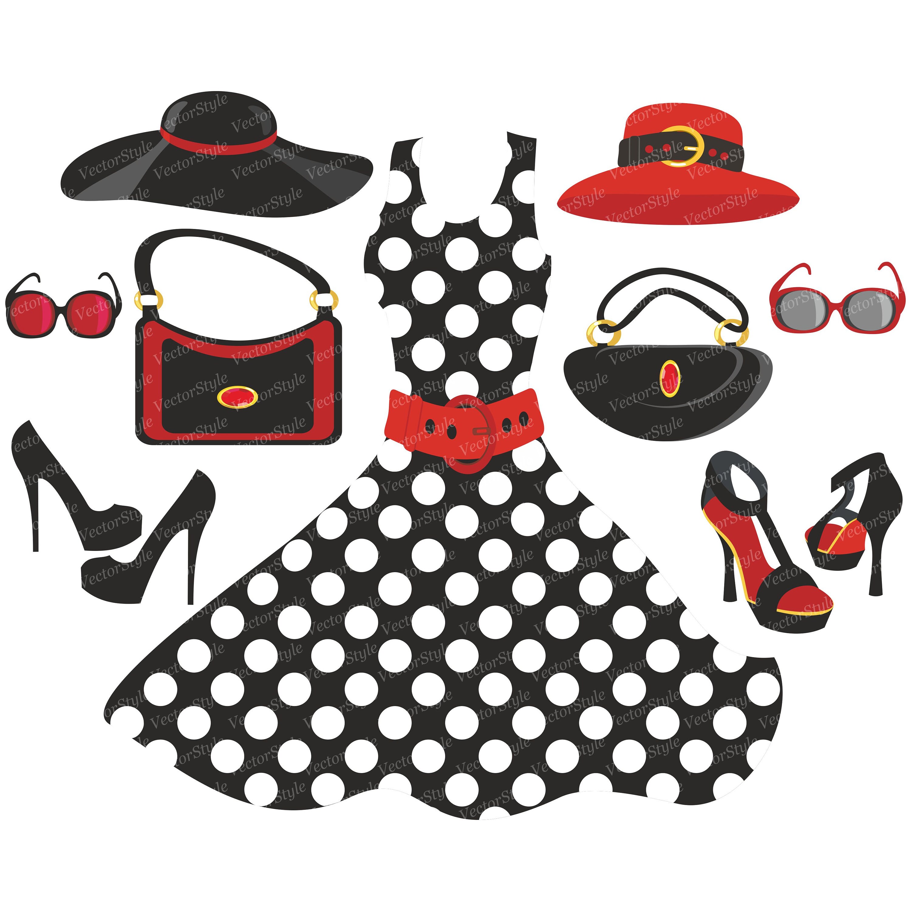 Fashion Clip Woman Clip Fashion Scrapbook Digital Planner Hat Clip