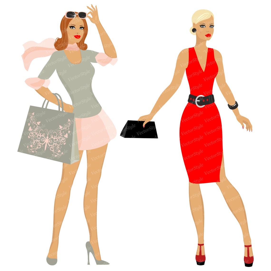 Fashion Clip Woman Clip Fashion Scrapbook Digital Planner Hat Clip