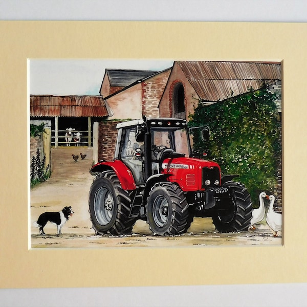 Massey Ferguson 6465, Tractor Mounted Print - by Sue Podbery