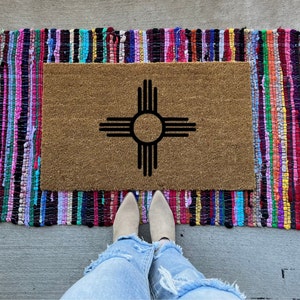 Zia Symbol | New Mexico | Doormat | Welcome Mat | NM | Zia | Housewarming Gift | Gift Idea | New Home Owner