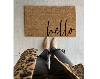 Hello Doormat | housewarming gift | gift ideas | welcome mat | doormat | personalized doormat | door mat | custom doormat