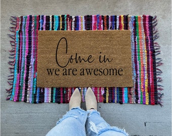 Come in | We are awesome | coir mat | doormat | cute door | welcome mat | housewarming gift | wedding gift idea | door mat | gift idea