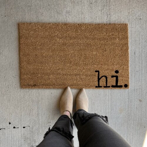 Hi Mat Hello Doormat Gift Ideas Coir Etsy