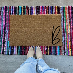 Initial doormat | wedding gift idea | welcome mat | housewarming gift | personalized doormat | cute doormat | doormat | door mat