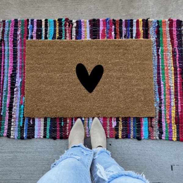 Heart Doormat Etsy