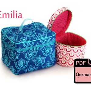 Cosmetic bag Emilia sewing instructions & pattern