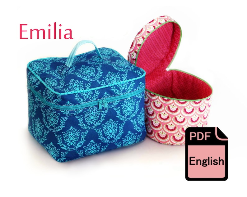 eBook Cosmetic Bag Emilia Sewing Tutorial and Cut Patterns Bild 1