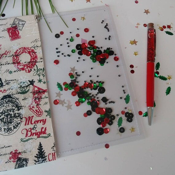 Christmas Travelers Notebook Planner Cover Shakerdori Etsy