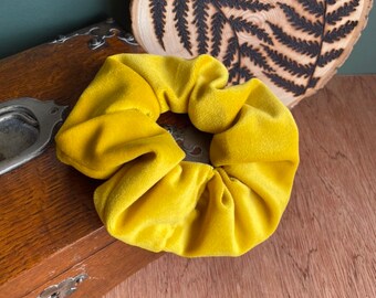 Giant yellow scrunchie, soft hair tie