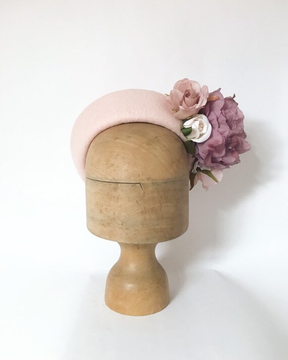 pale pink pillbox hat