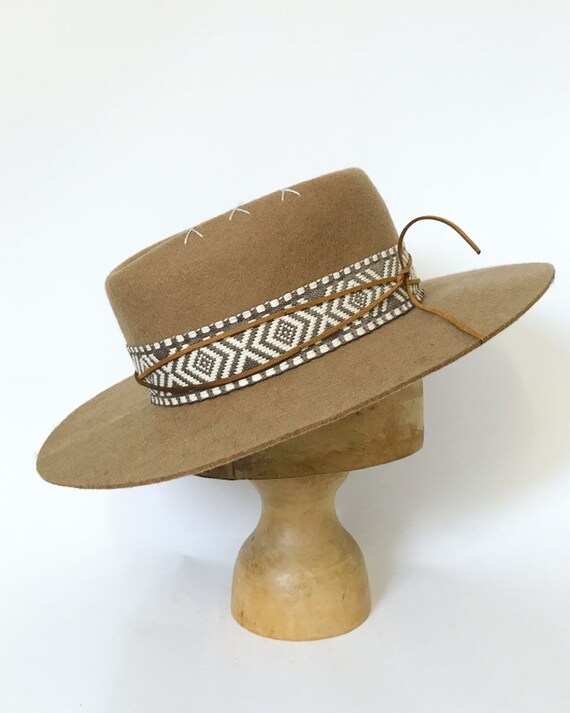 brown wide brim hat