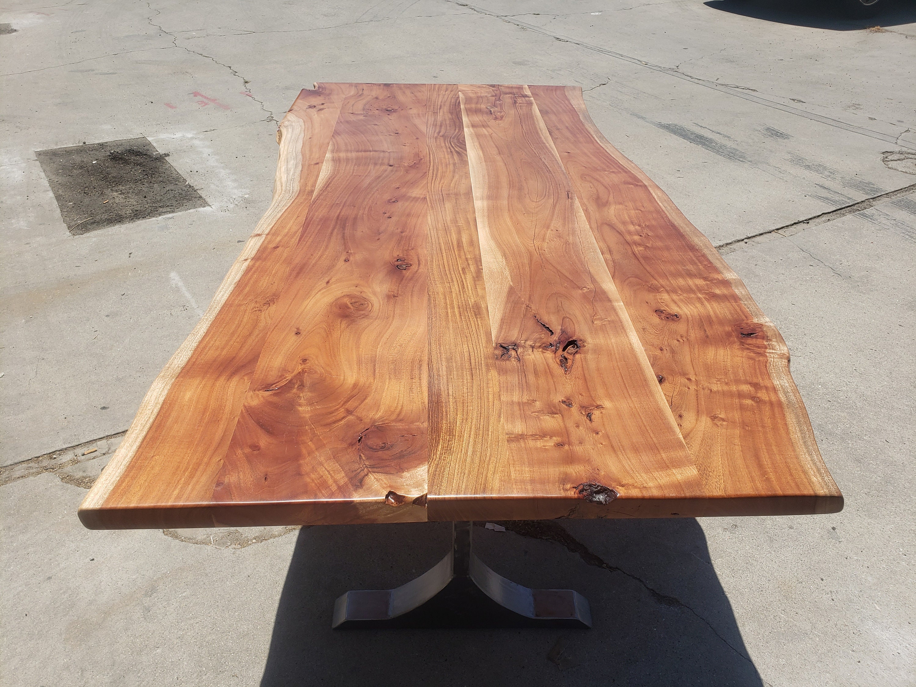 96l Live Edge Acacia Wood Dining Table Etsy