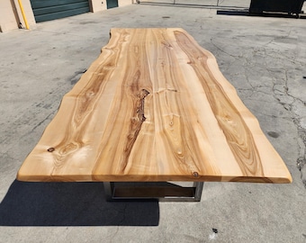 New! 117"L Ash Live Edge Wood Table