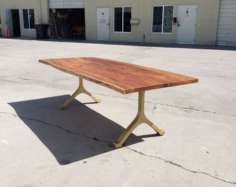 Handcrafted, Live Edge Acacia wood table