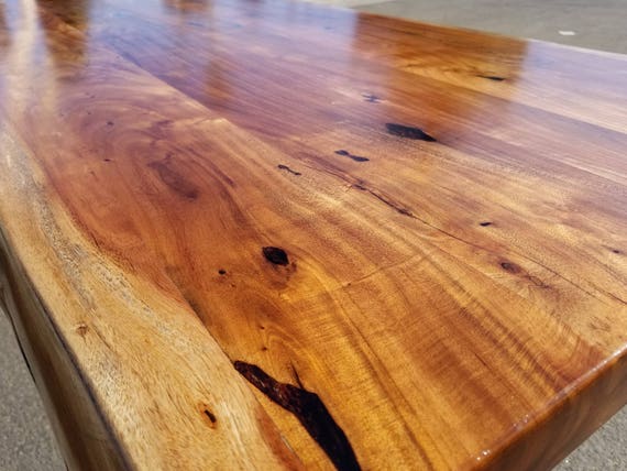 Handcrafted 96L Solid Acacia Wood slab with Protective Coating