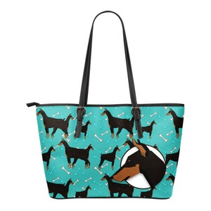 Doberman Gifts - Doberman Leather Tote - Tote for Doberman Lovers - Unique Gift for Doberman Lovers - PP716