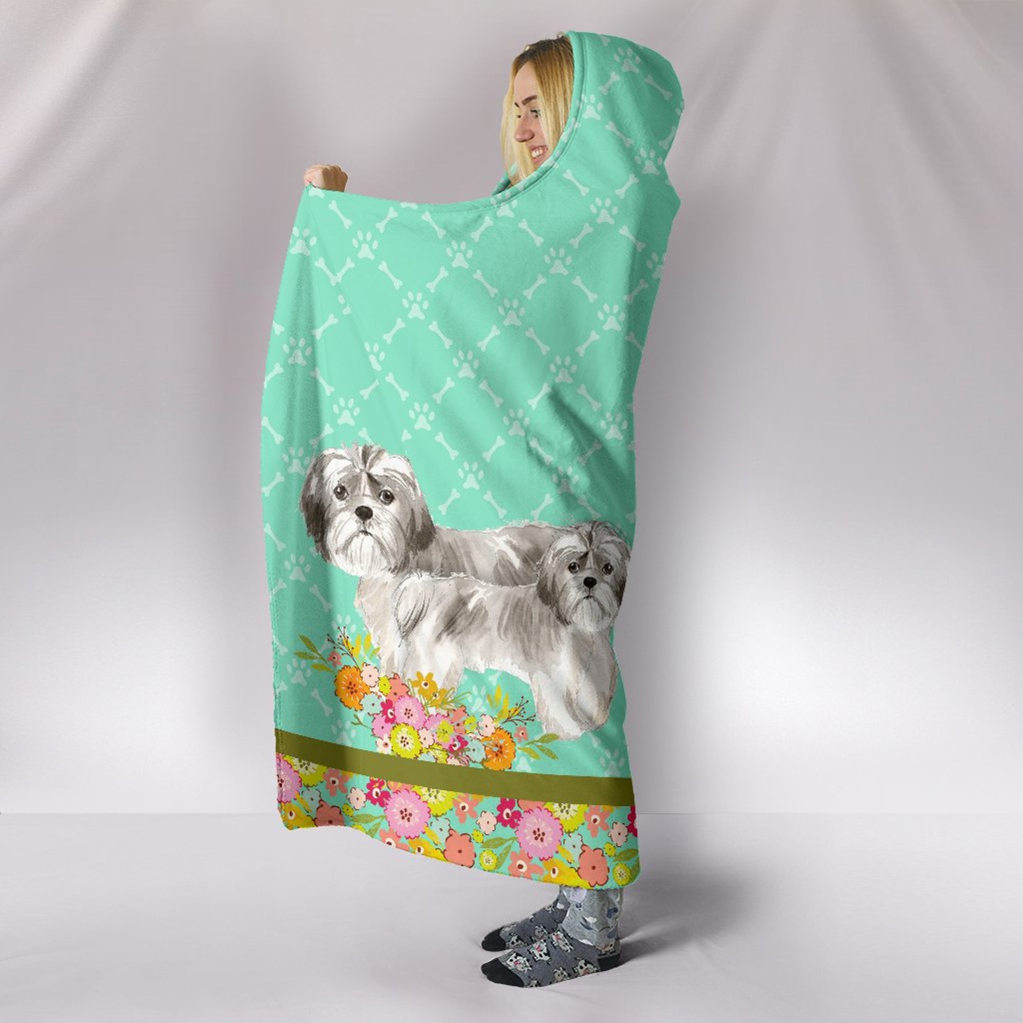 Shih Tzu - Shorter Hair Gift - Hooded Blanket