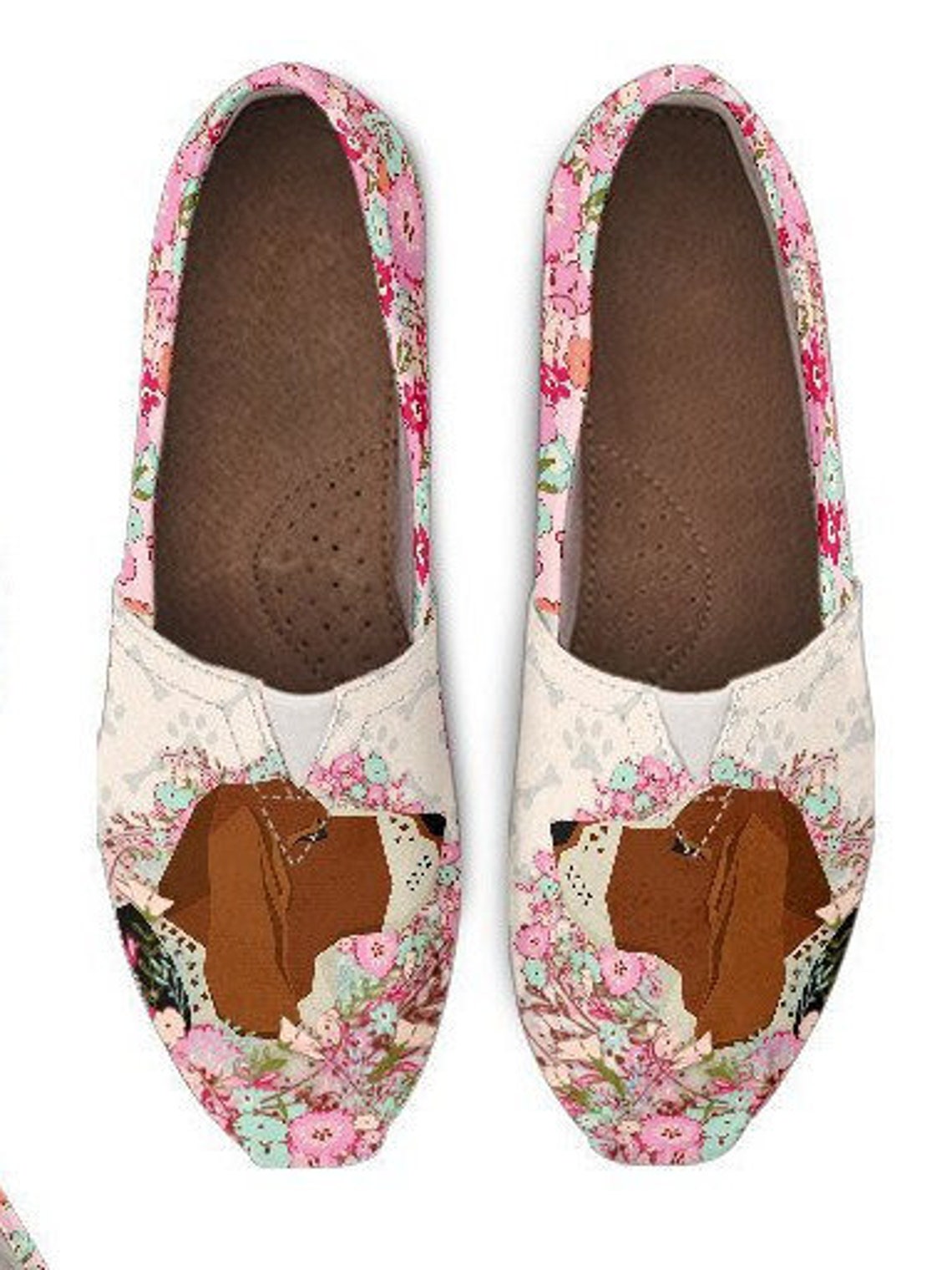 Basset Hound Casual Walking Shoes Basset Hound Gifts Pink Etsy