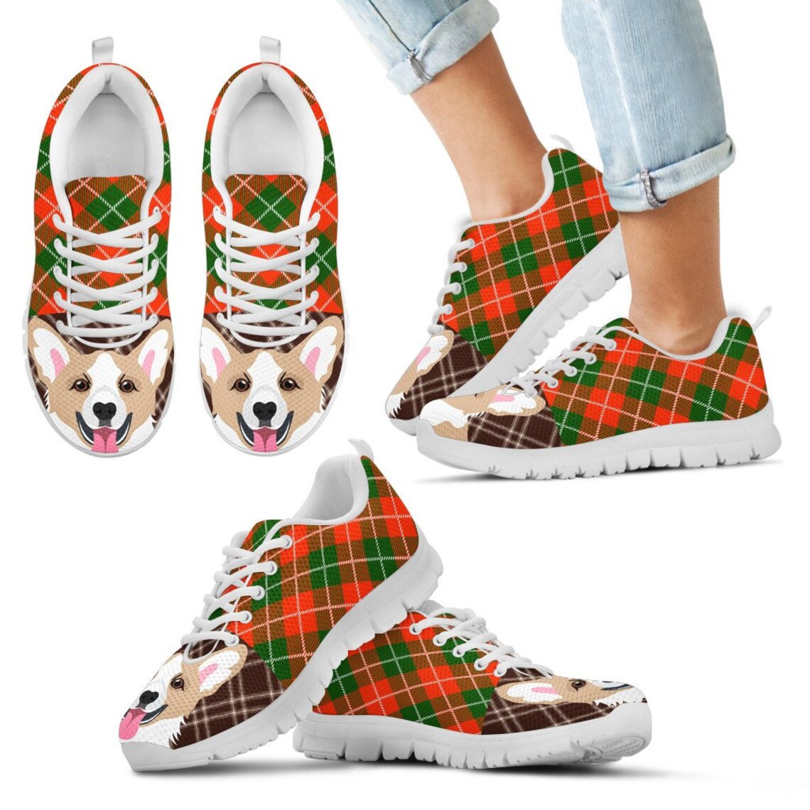 Cardigan Welsh Gift Dog Shoes Lovers Sneakers Etsy