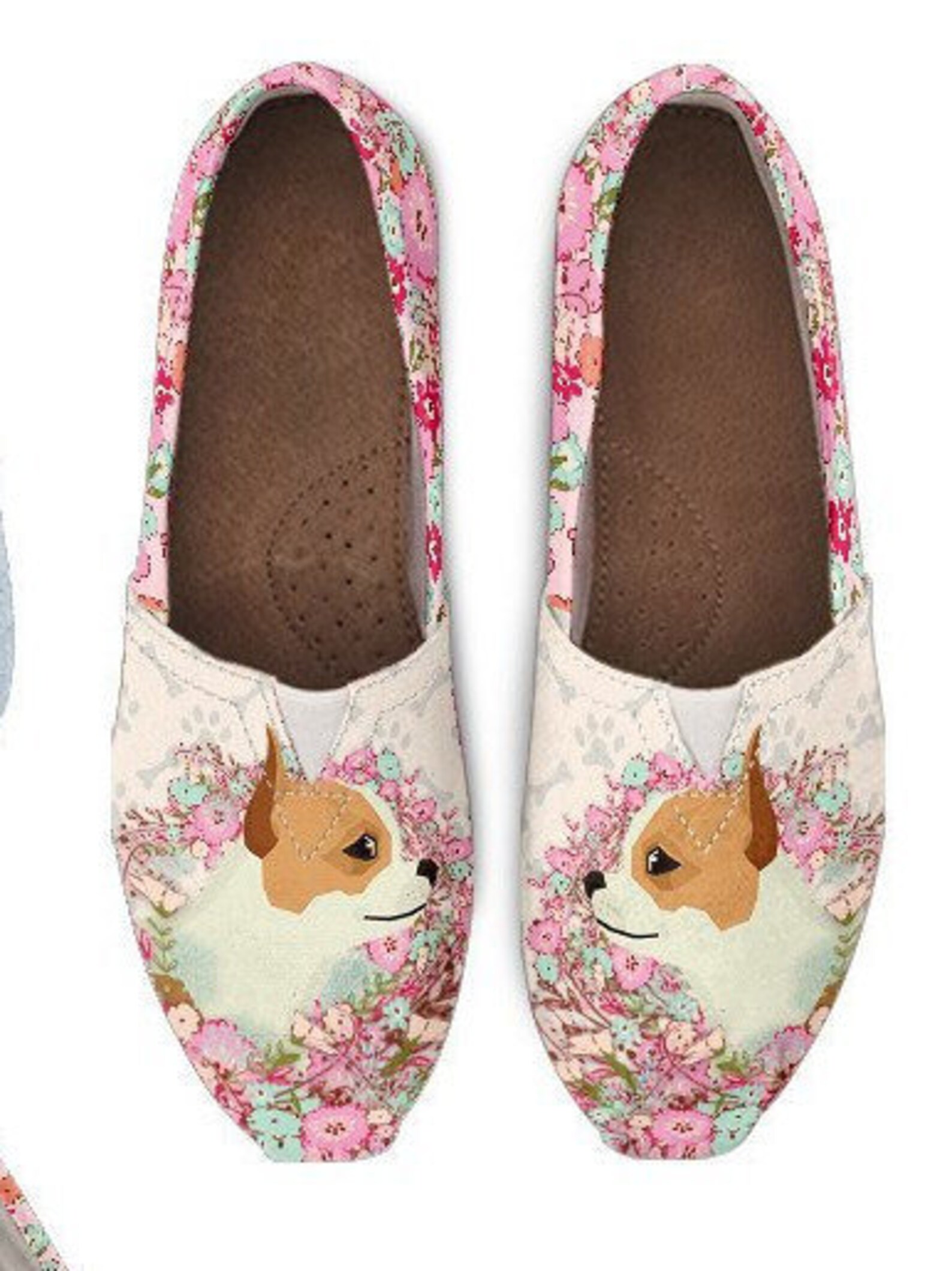 Chihuahua Casual Walking Shoes Chihuahua Gifts Pink Floral Etsy