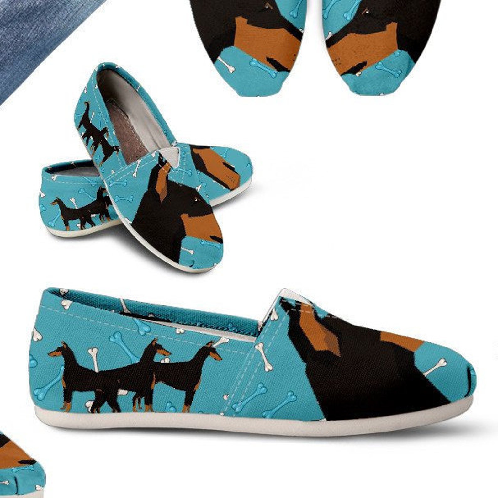 Doberman Casual Walking Shoes Doberman Gifts Shoes for Etsy