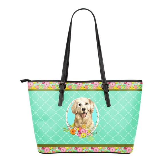 Golden Retriever Gifts Golden Retriever Lovers Leather Tote Etsy