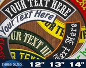 ROCKER Patch Custom Back Large MC Biker Embroidered Personalized Name Text Top & Bottom Motorcycle Iron On or Sew On for Vests or Jackets