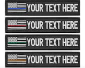 Thin Line American Personalized Embroidered Name Patch First Responder Police Firefighter Paramedic Border Patrol Custom VELCRO Bran Iron On