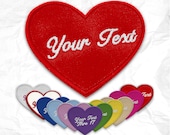 Custom Heart Patch Embroidered Personalized Text Name Date Name Anniversary Gift, Custom Iron On Patch | 2.3"x2" - 6x5cm