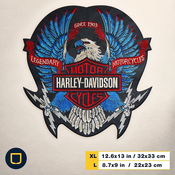 Harley Davidson Motorcycle Eagle Patch - motorcycle parts - by