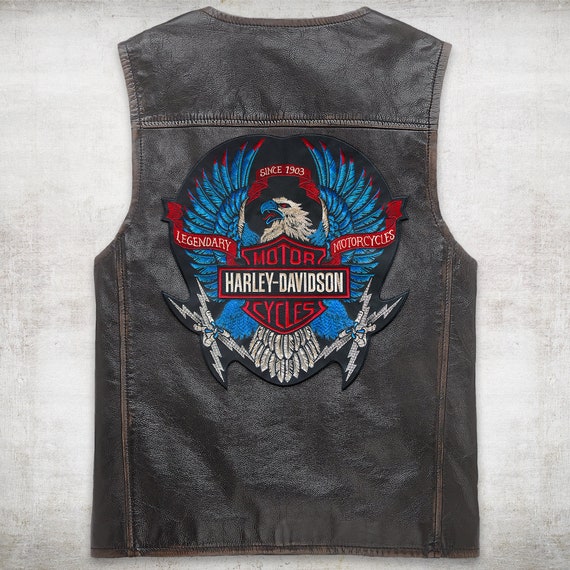 Harley Davidson Eagle Patch Embroidered Large Patches for Jackets  Motorcycle Patches for Vest Iron on Back Patch Sew on Vintage Backpatch 