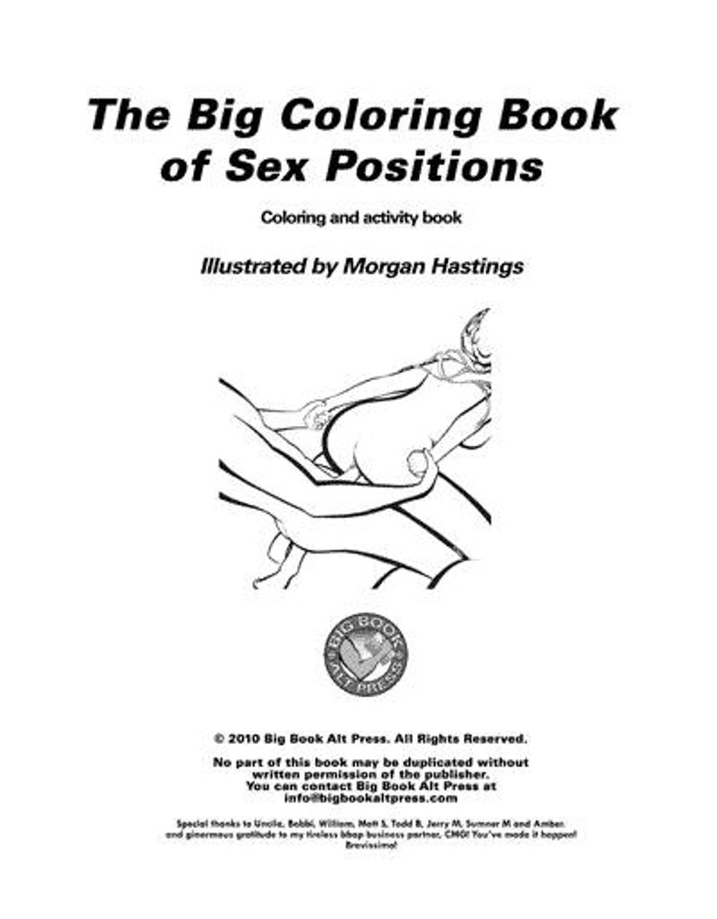 The Big Coloring Book Of Sex Positions Etsy