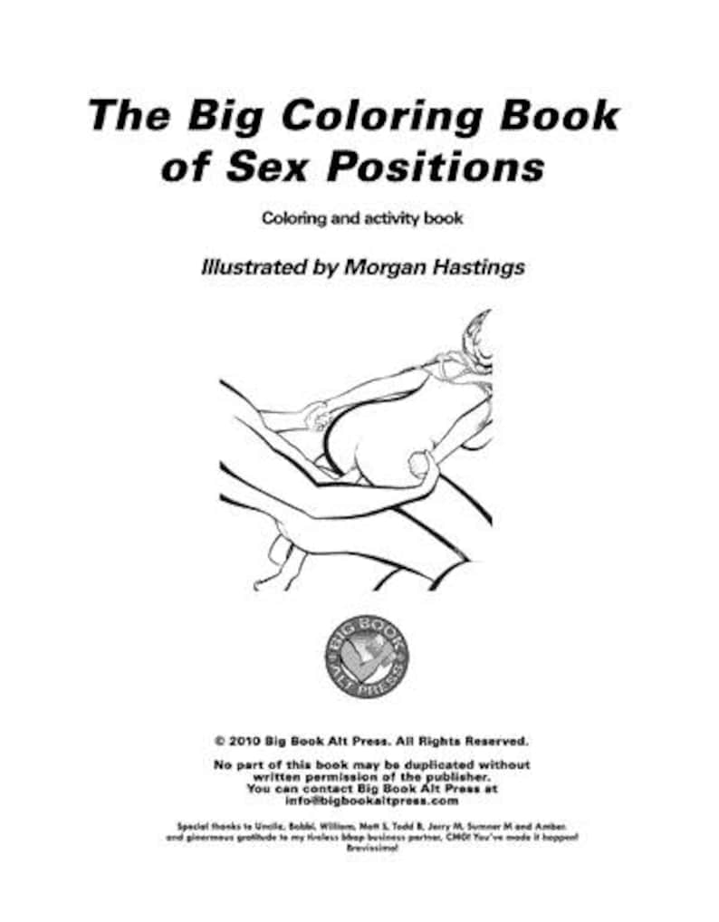 The Big Coloring Book Of Sex Positions Etsy