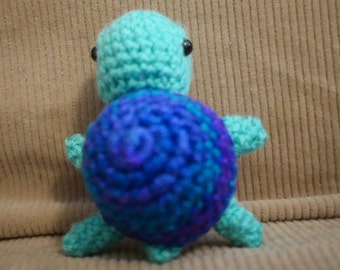 Mini Multi Colored Turtle With Blue/Green Body Parts/ Mini Crochet Turtle/ Amigurumi/ Kawaii Styled/ Stuffed Toy/plush/kawaii plush/plushie