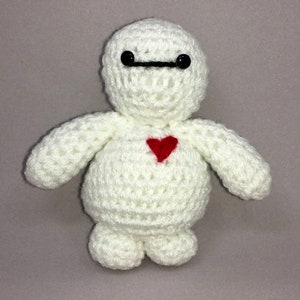 Baymax/ Baymax Stuffed Toy/Small Crocheted Stuffed Toy/ Amigurumi/ Kawaii Styled Stuffed Toy/Plush/Plushie