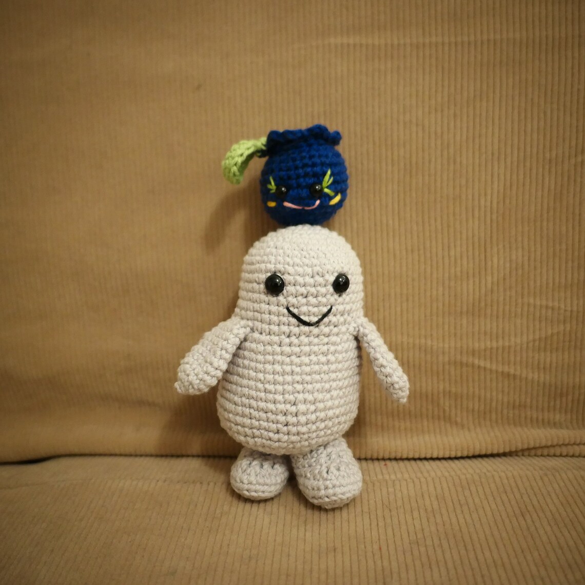 Small Blob Creature / Small Gray Crocheted Blob Creature/ - Etsy